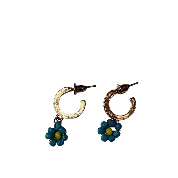 blue flower, earring set - Picture 4 of 5